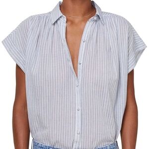 Citizens of Humanity Cloud Stripe Penny Short Sleeve, size L